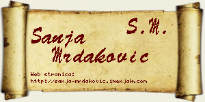 Sanja Mrdaković vizit kartica